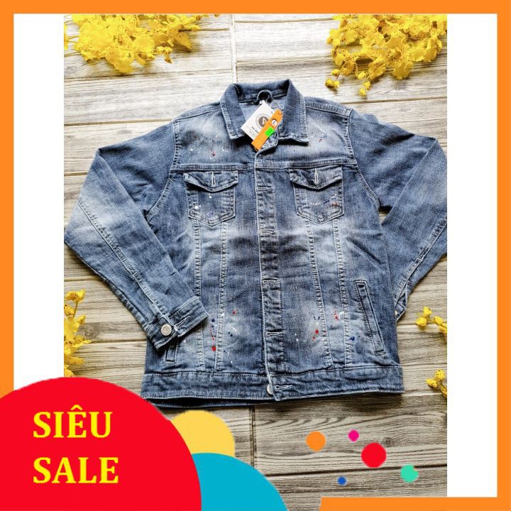Áo jean vẩy sơn nhiều màu,đẹp, đơn giản