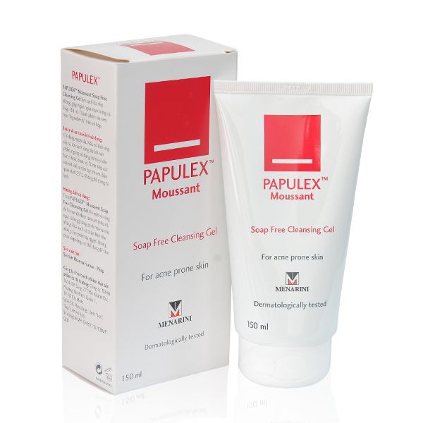 Papulex Moussant chính hãng - Sữa rửa mặt giảm nhờn, giảm mụn và dưỡng da