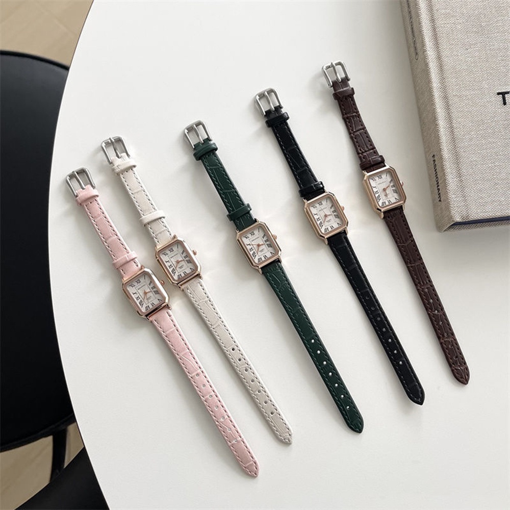 Đồng Hồ Đeo Tay Mặt Vuông Dây Mảnh Phong Cách Hàn Quốc Thời Trang Cho Nữ