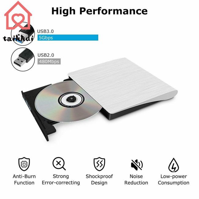 Đầu Đọc Đĩa Dvd ± Rw Cd-Rw Có Kết Nối Usb 3.0 Cho Laptop Mac