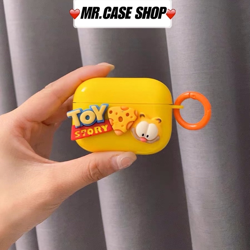 Case Airpods 1/2 /Pro Vỏ Ốp Tai Nghe Nhựa Dẻo Hoạt Hình Màu Xanh  - Mr.Case AirPods