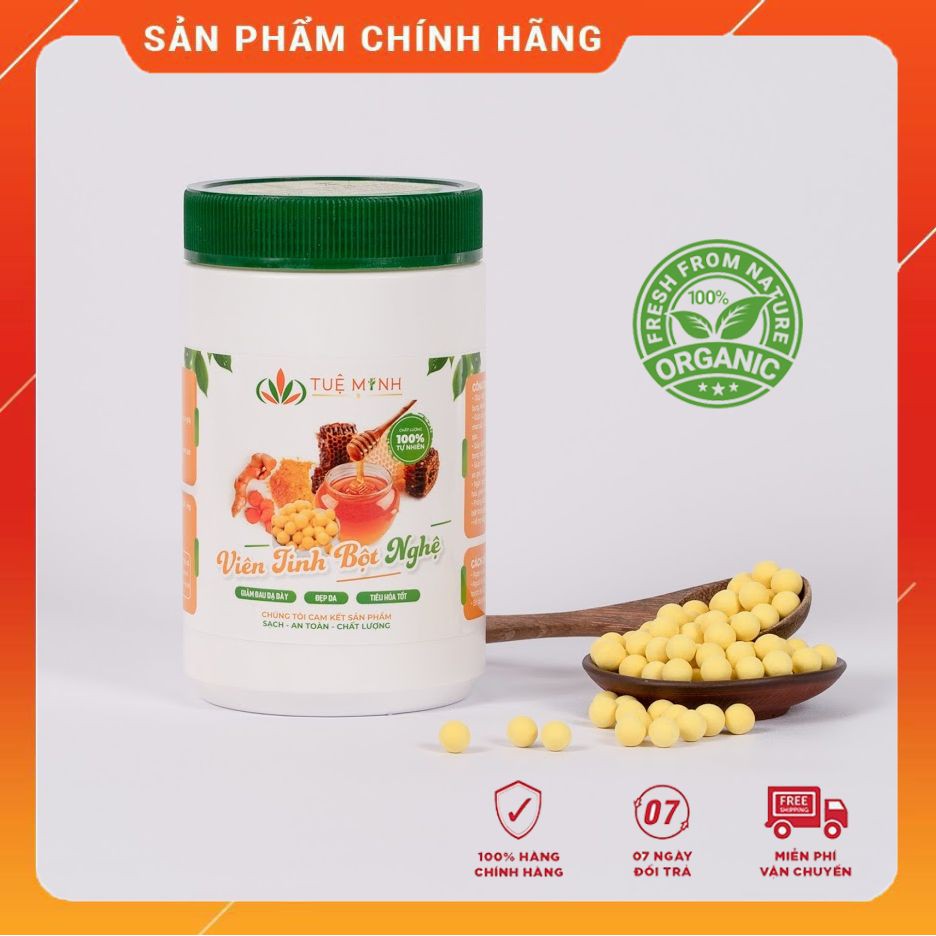 [CÓ TEM BẢO ĐẢM] 1Kg viên tinh bột nghệ mật ong hàng chuẩn nhất thị trường