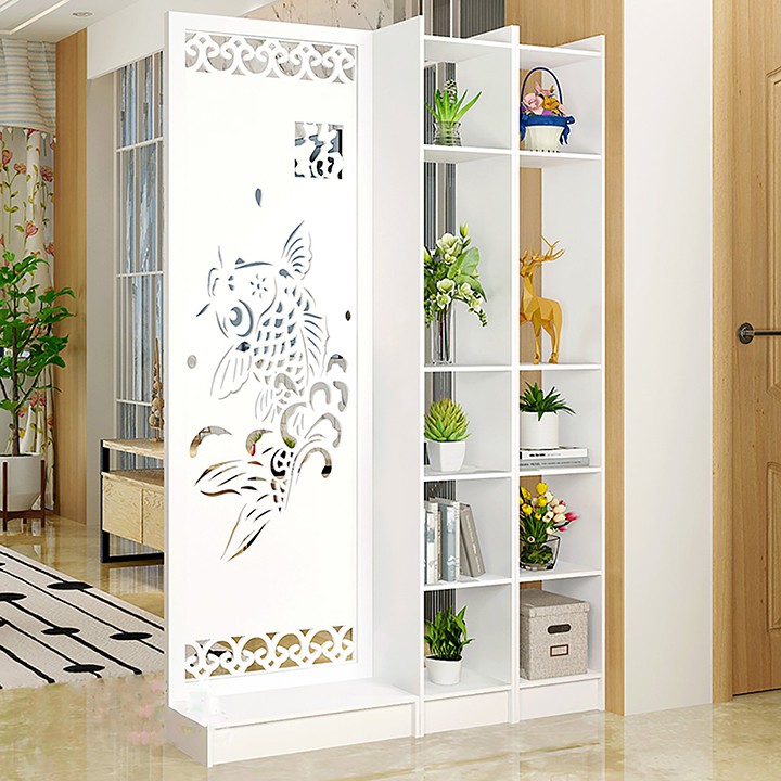 Bình phong vách ngăn liền kệ Cá chép vượt Vũ Môn GT 268