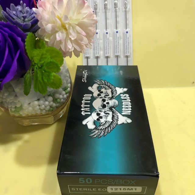 Kim 15m1 anbolo chấm xanh (50 chiếc ,không ngòi )