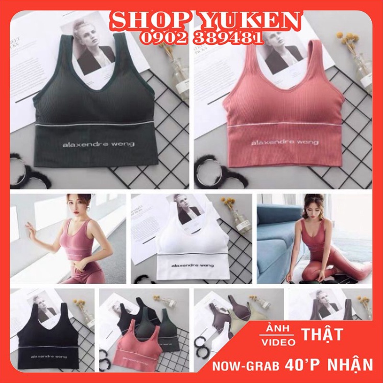 Áo Lót NữÁo Thể Thao-Áo Bra Tập Gym In Chữ Siêu Năng Động