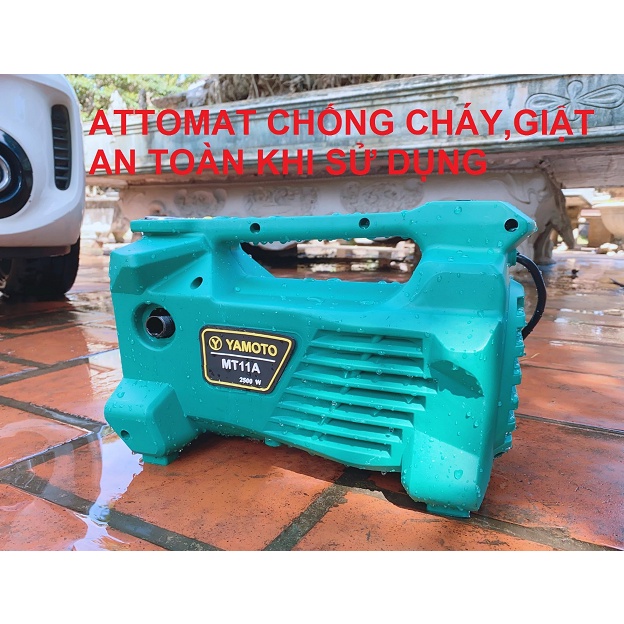 [Chính hãng] Bơm Cao Áp,Nén Áp Lực Rửa Xe Gia Đình YAMOTO,mô tơ cảm ứng từ,bóp nhả cò máy chạy