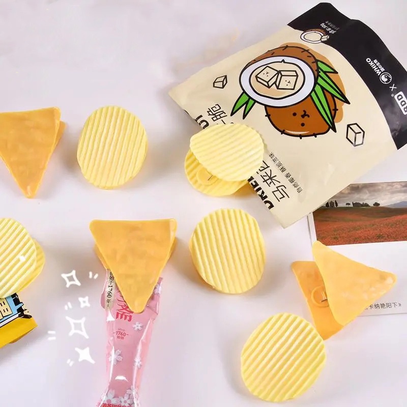 Set 3 Kẹp Miệng Túi Thực Phẩm Chống Ẩm Hình Khoai Tây Chiên Dễ Thương