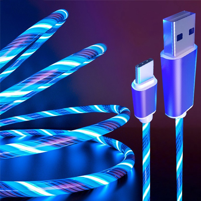 Dây Sạc Nhanh lightning TypeC Phát Sáng - Cáp Sạc Lightning, Micro USB Có Đèn Led - MINPRO