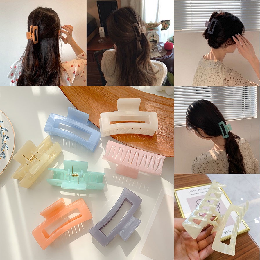 🌺Kẹp Tóc Cỡ Lớn Thiết Kế Đơn Giản Thời Trang Hàn Quốc Xinh Xắn