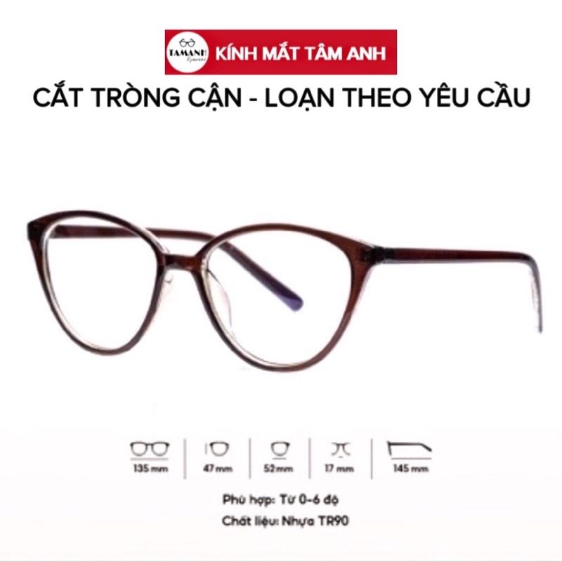 [ RẺ VÔ ĐỊCH ] Gọng kính mắt mèo Hàn Quốc  đủ màu T2383 nhận cắt mắt cận loạn theo yêu cầu