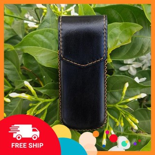 Bao da nokia 8800 - da bò thật - đồ da thủ công - màu đen bv0258 - atshop2