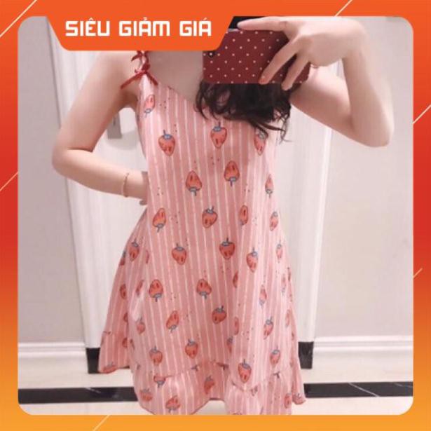 Váy Ngủ 2 Dây Kèm Bịt Mắt Loại 1 Túi Zip