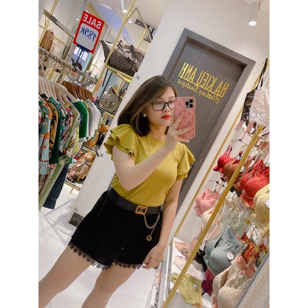 Áo Cánh Tiên - Quần Sooc Nhung - Ảnh Thật | BigBuy360 - bigbuy360.vn