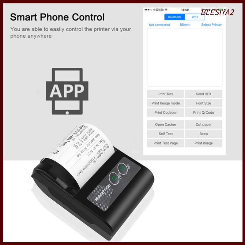 Mini Bluetooth Wireless Mobile Thermal Receipt Printer Restaurant Store