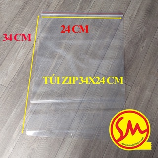 Túi zip chỉ đỏ, túi ziplock đóng hàng 34x24cm dùng để đóng gói sản phẩm một cách dễ dàng