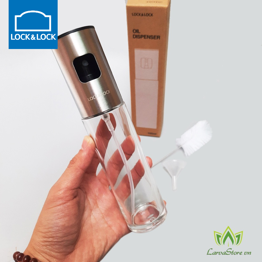 Bình xịt phun sương  thủy tinh Lock&amp;Lock 100ml CKO109 (xịt khoáng, xịt dưỡng da, xịt thơm, xịt tinh dầu..)