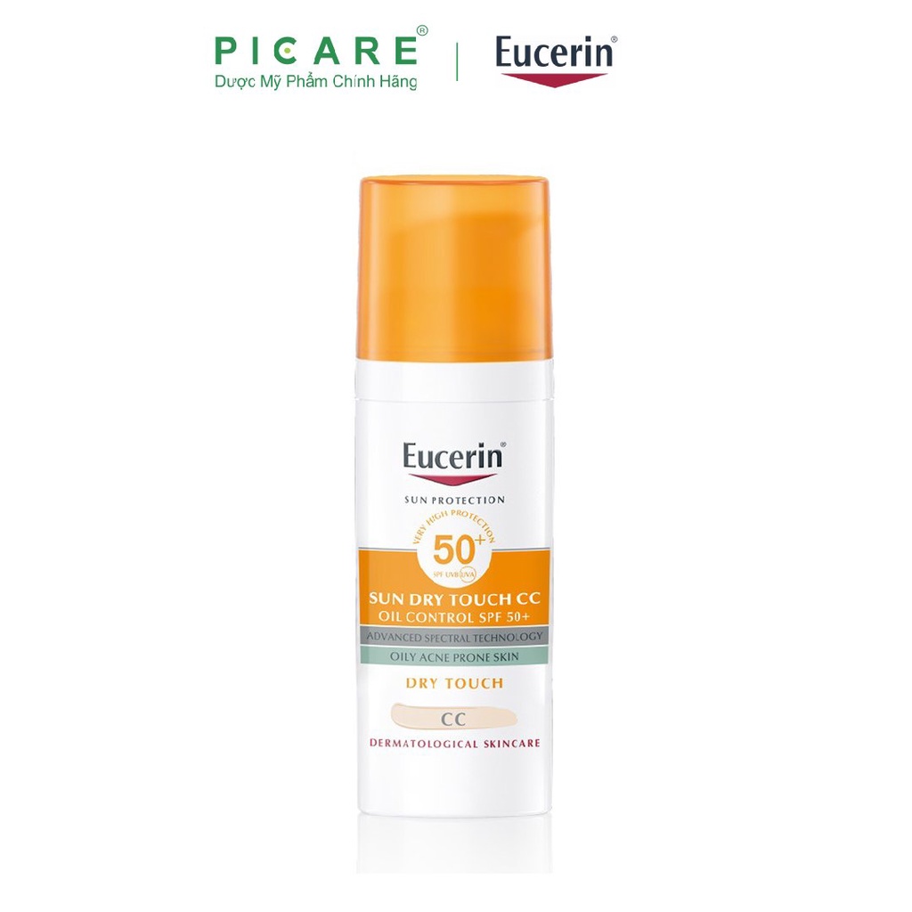 Kem chống nắng kiềm dầu có màu Eucerin Sun Oil Control Dry Touch CC SPF50+ 50ml - 87937