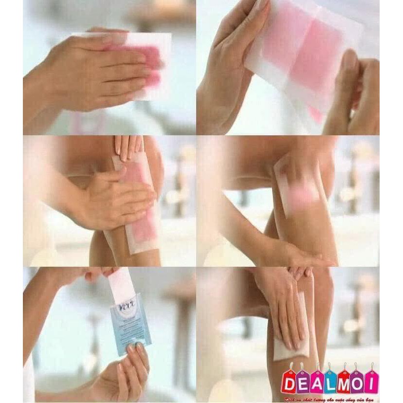 [UY TÍN] Miếng wax lông Veet BODY 12 miếng wax + 2 gói dưỡng  -  Hàng chính hãng