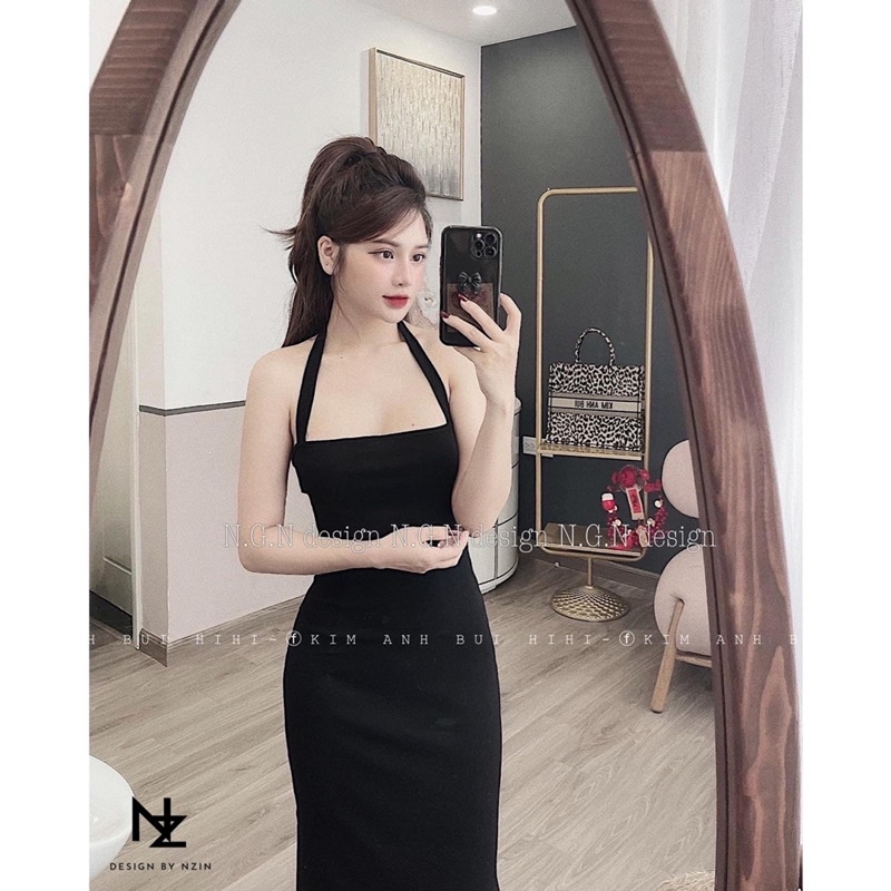 Đầm body cổ yếm Sammivnxk💋 Váy maxi cổ yếm dáng dài💋freeship | WebRaoVat - webraovat.net.vn