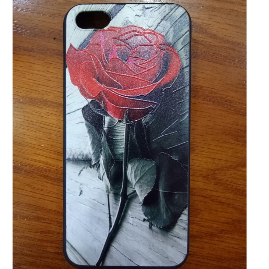 ốp lưng iPhone 7 in hình hoa hồng 3D