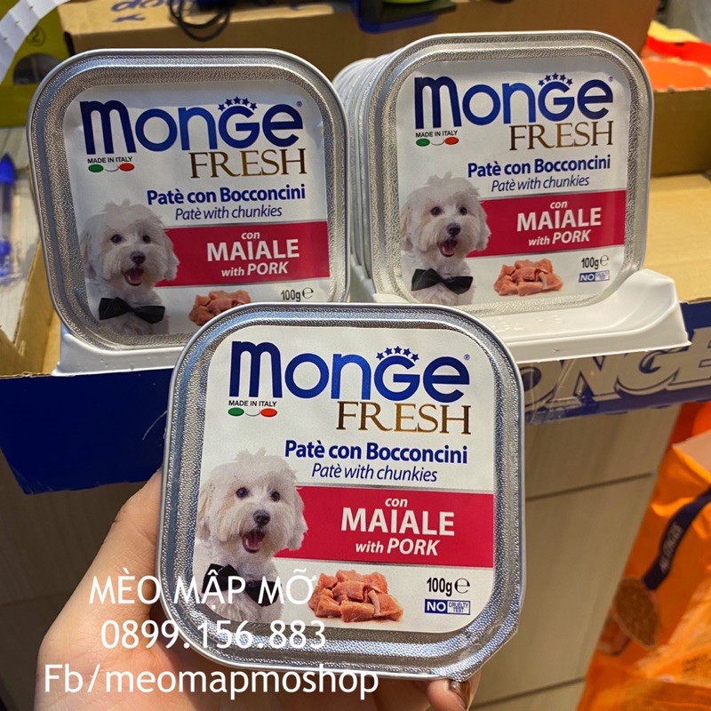 MONGE PATE NHẬP Ý CHO CHÓ ĐỦ VỊ