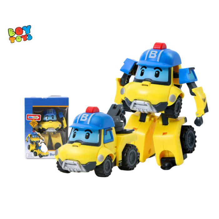 Hộp đồ chơi biến hình biệt đội xe Robocar Poli 2 trong 1