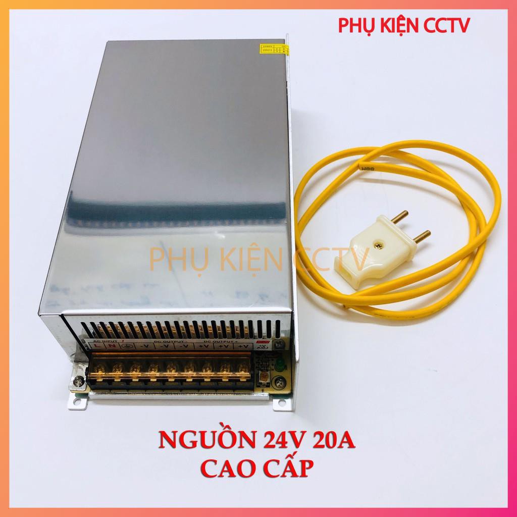 Nguồn tổ ong - Nguồn 24v 20a-15a-10a-5a-3a dùng cho led, động cơ, thiết bị điện 24v, tặng kèm dây nguồn