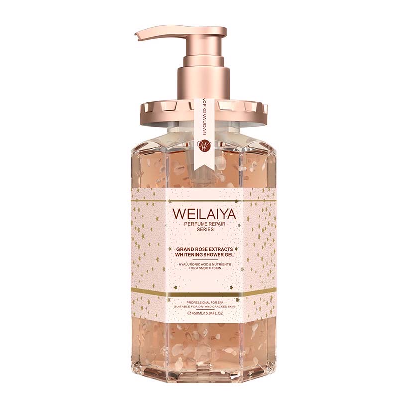 Sữa tắm Weilaiya trắng da cánh hoa hồng Damask 450ml