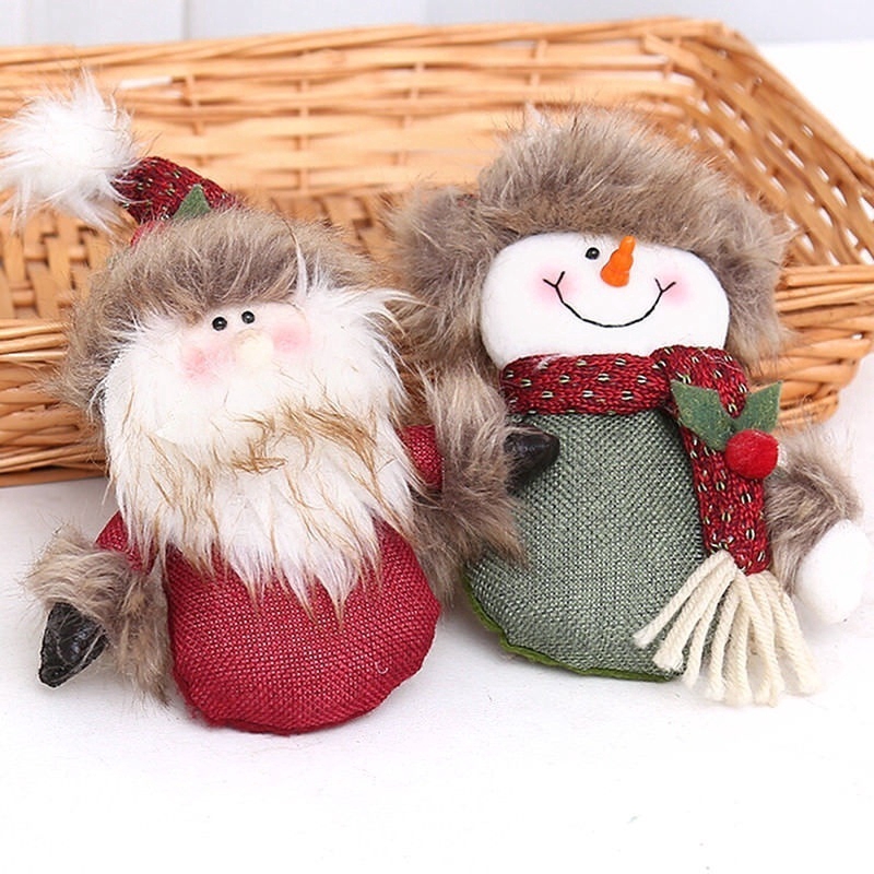 Gấu bông hình người tuyết ông già noel treo trang trí cửa