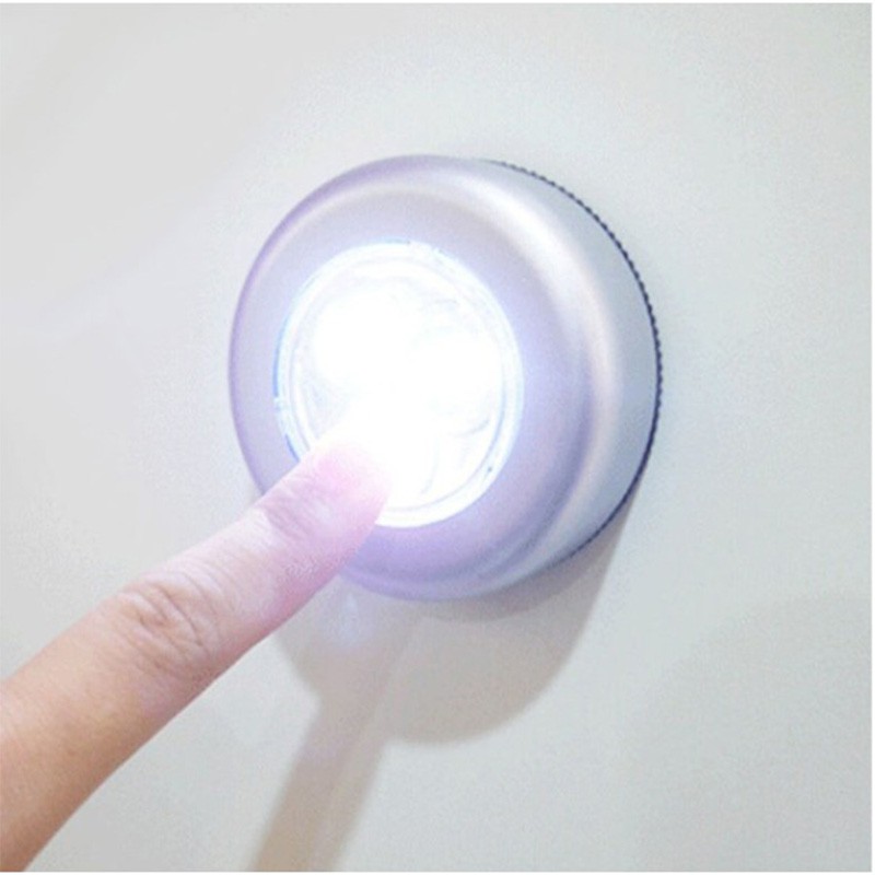 Đèn cảm ứng 3LED mini không dây cho tường cầu thang tủ bếp