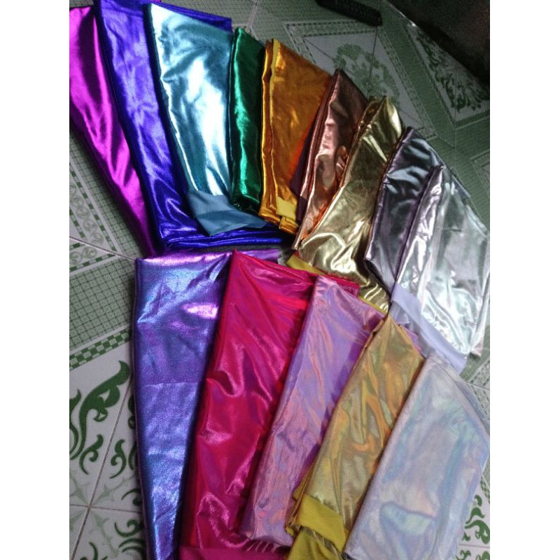 Vải da thun ánh kim 2 chiều dùng may cho doll, búp bê, làm đồ handmade, diy