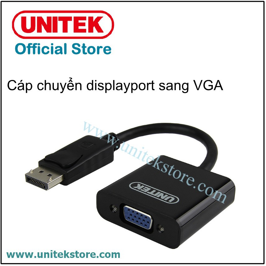 Cáp chuyển DisplayPort to VGA Unitek Y-5118E dài 0.2M