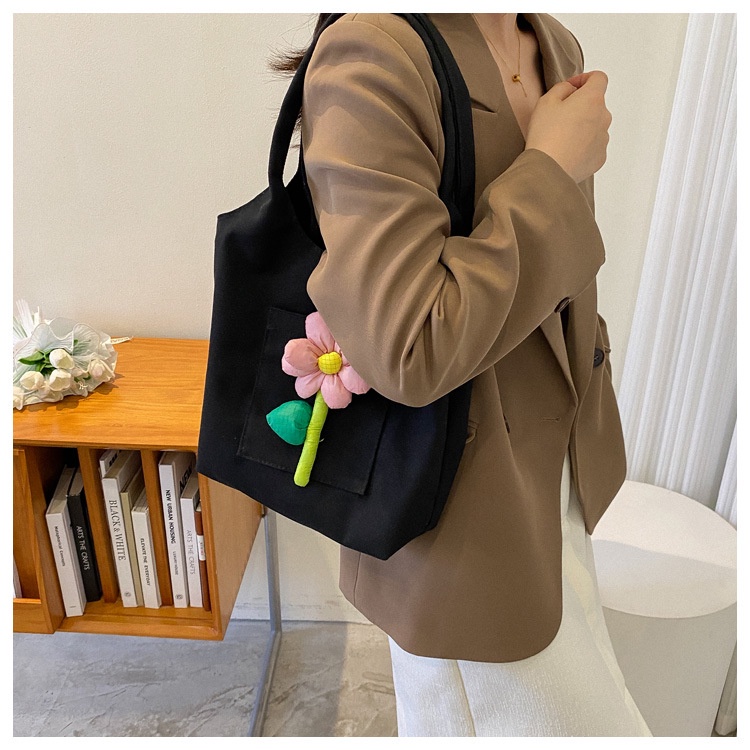 Túi xách JASMIN NOIR vải canvas họa tiết hoa thời trang cho nữ