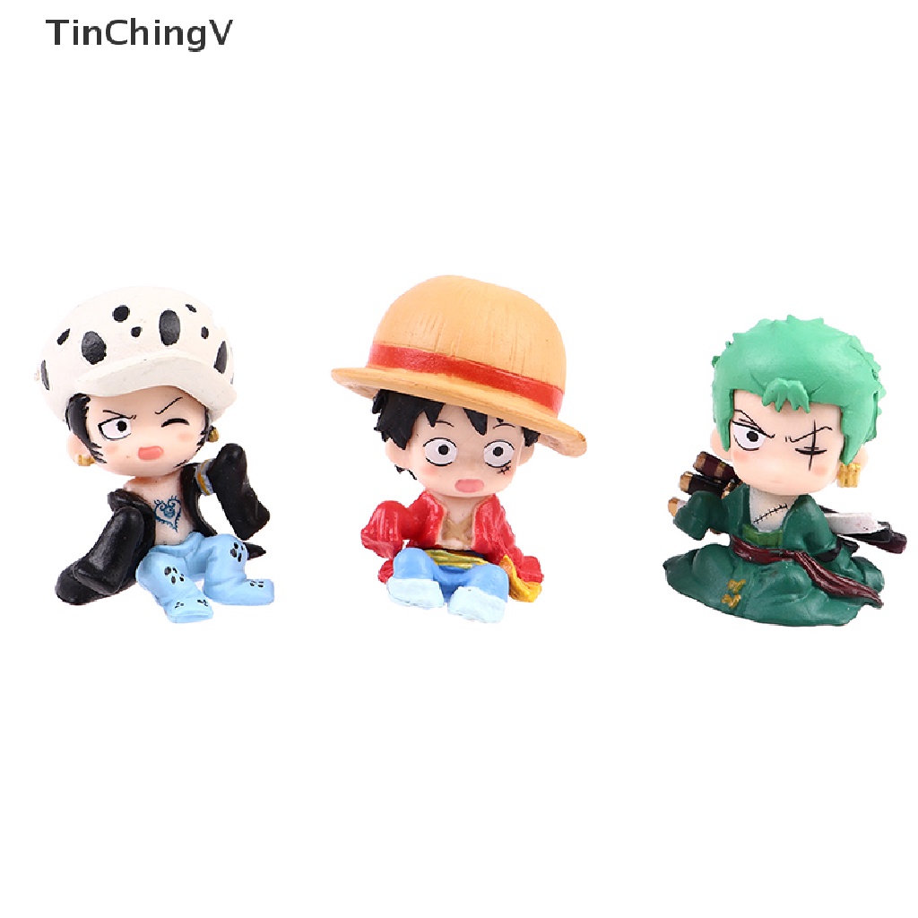Set 4 Mô Hình Nhân Vật Phim Hoạt Hình pirate king Ngồi Trên Xe Hơi