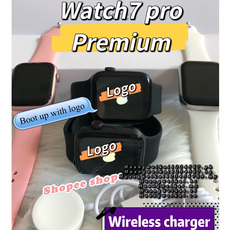 Bộ Sạc Không Dây Thông Minh Watch 7 PRO max Có logo1.99 inch Kết Nối Bluetooth 44mm PK HT66 IWO13 PRO ht99