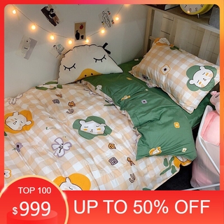 [ XƯỞNG CHĂN GA ] -Hoa gấu  siêu cute  Bộ chăn ga gối Cottong Polly Nhập Khẩu