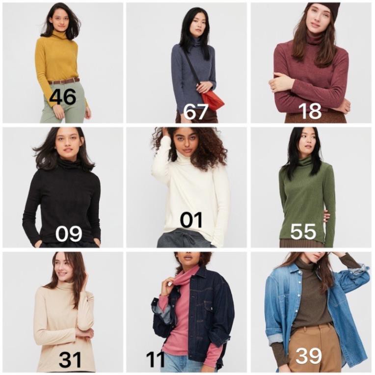(hàng mơi’ 2020-2021) Áo giữ nhiệt heattech Nỉ tơ cao cổ Uniqlo ( hàng store) 😍