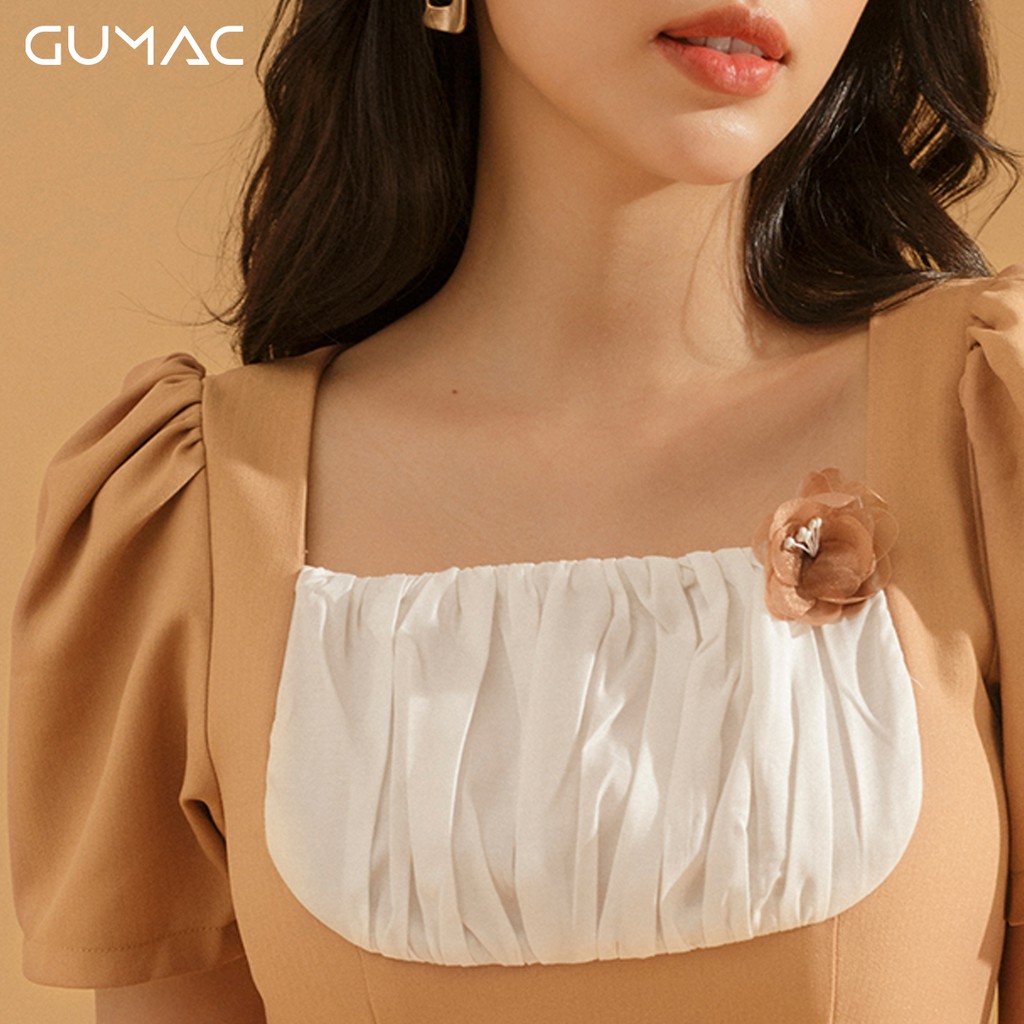 [Mã MABR07062 giảm 8% tối đa 50K đơn từ 249K] Đầm rã đô xếp nhún DA733 GUMAC | BigBuy360 - bigbuy360.vn
