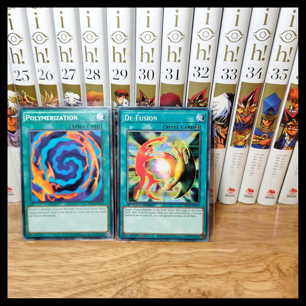 Thẻ bài yugioh chính hãng set bài phép Polymerization và De-Fusion– Common