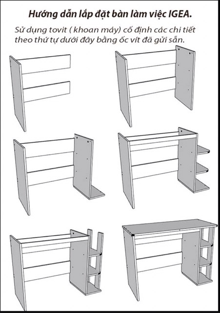 Ảnh thực Bàn làm việc kèm kệ sách GP73