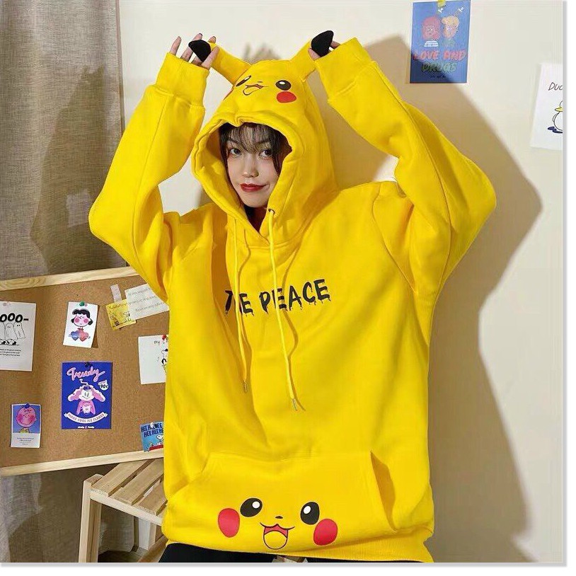 ÁO HOODIES PIKACHU NỮ SIÊU XINH SIÊU ĐÁNG YÊU FROM TO Y HÌNH LANA FASHION