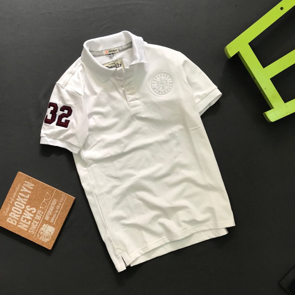 ÁO THUN LOGO 32 CỔ BẺ CAO CẤP - SIW002 | BigBuy360 - bigbuy360.vn