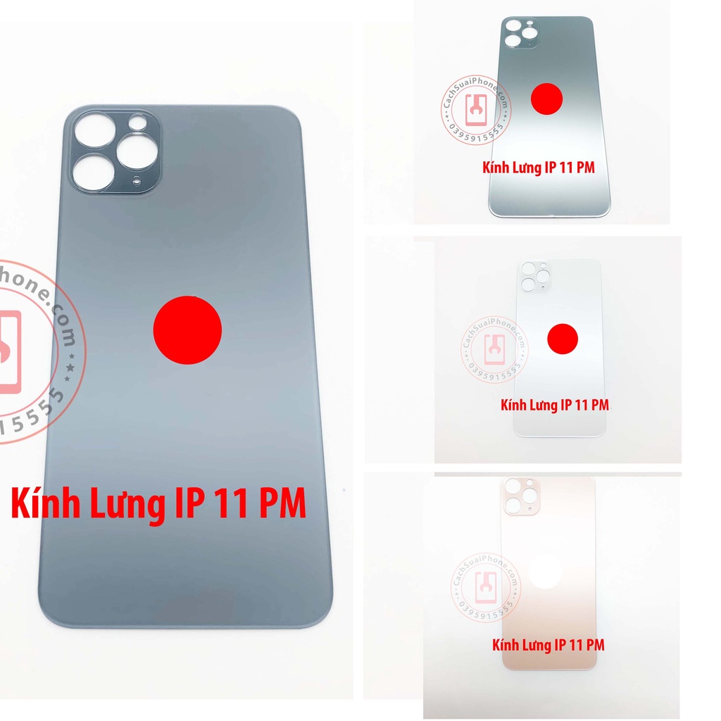 Kính Lưng tương thích IP 11 Pro / 11 Pro Max – Lỗ Camera To (Mắt To)
