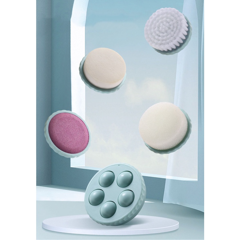 Máy Rửa Mặt Rung 5 Đầu Thay Thế Loại Bỏ Vi Khuẩn, Bụi Bẩn Có Hại B0210