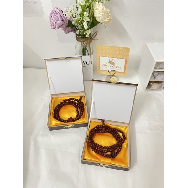 [Kèm hộp gỗ] Vòng tay trầm hương 108 hạt hàng chuẩn