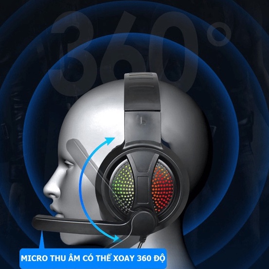 TAI NGHE GAME THỦ CHỤP TAI CÓ MIC ĐÀM THOẠI VÀ LED A69 ÂM THANH CỰC ÊM VÀ RÕ CHẤT LIỆU SIÊU BỀN DẺO DAI