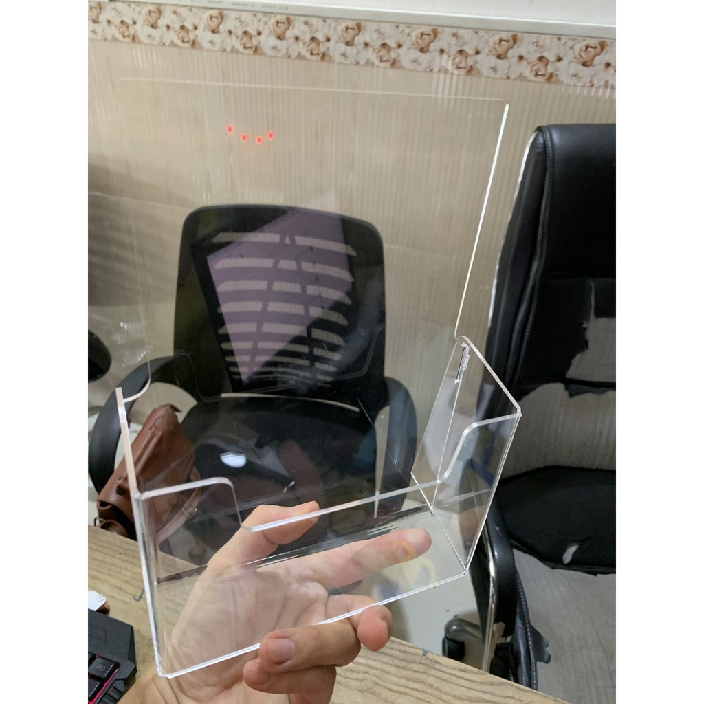 Kệ mica đựng brochure / Kệ mica đựng tờ rơi A5 / 1 Ngăn  - Mica Đài Loan