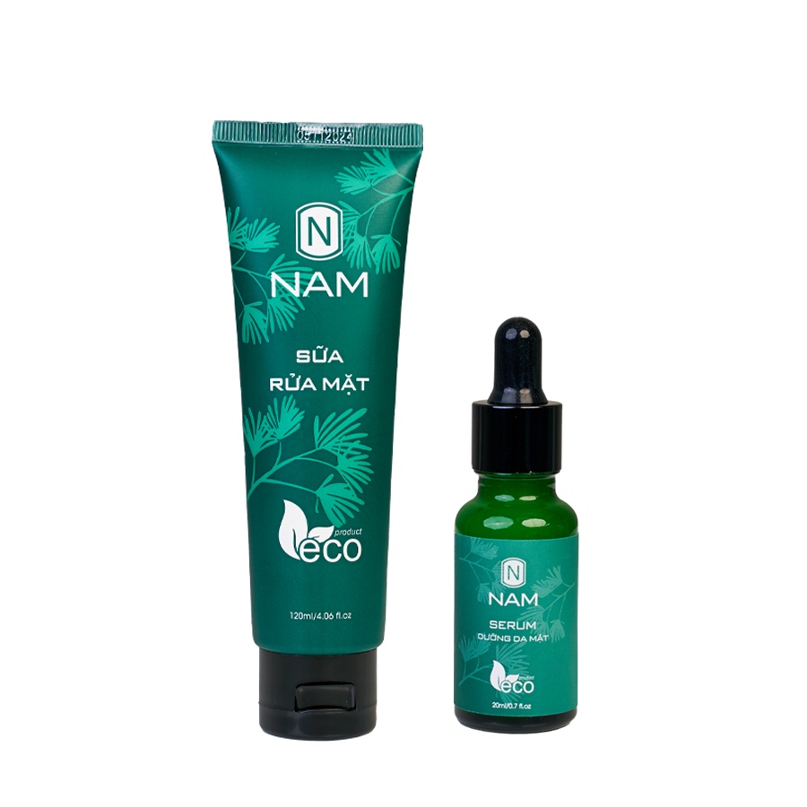 Combo Sữa Rửa Mặt và Serum Sạch Bã Nhờ, Dưỡng Ẩm Sạch Mụn Thâm Dành Cho Nam - Chính Hãng