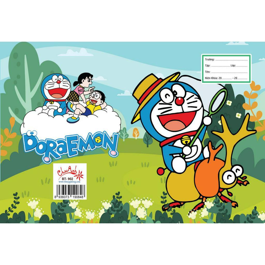 Set 5 bao tập + bao kiếng nai  | Giấy Bao Tập Doraemon tiện lợi sẵn bao kiếng