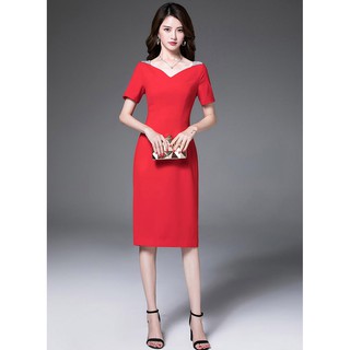 Đầm ôm rayon vai kim tuyến